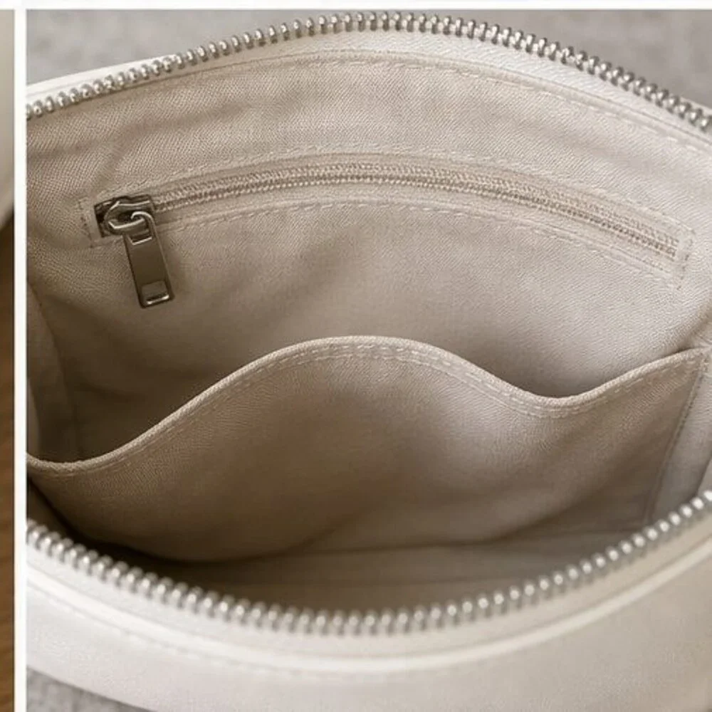 Charcoal Suede Crossbody Bag